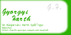 gyorgyi harth business card